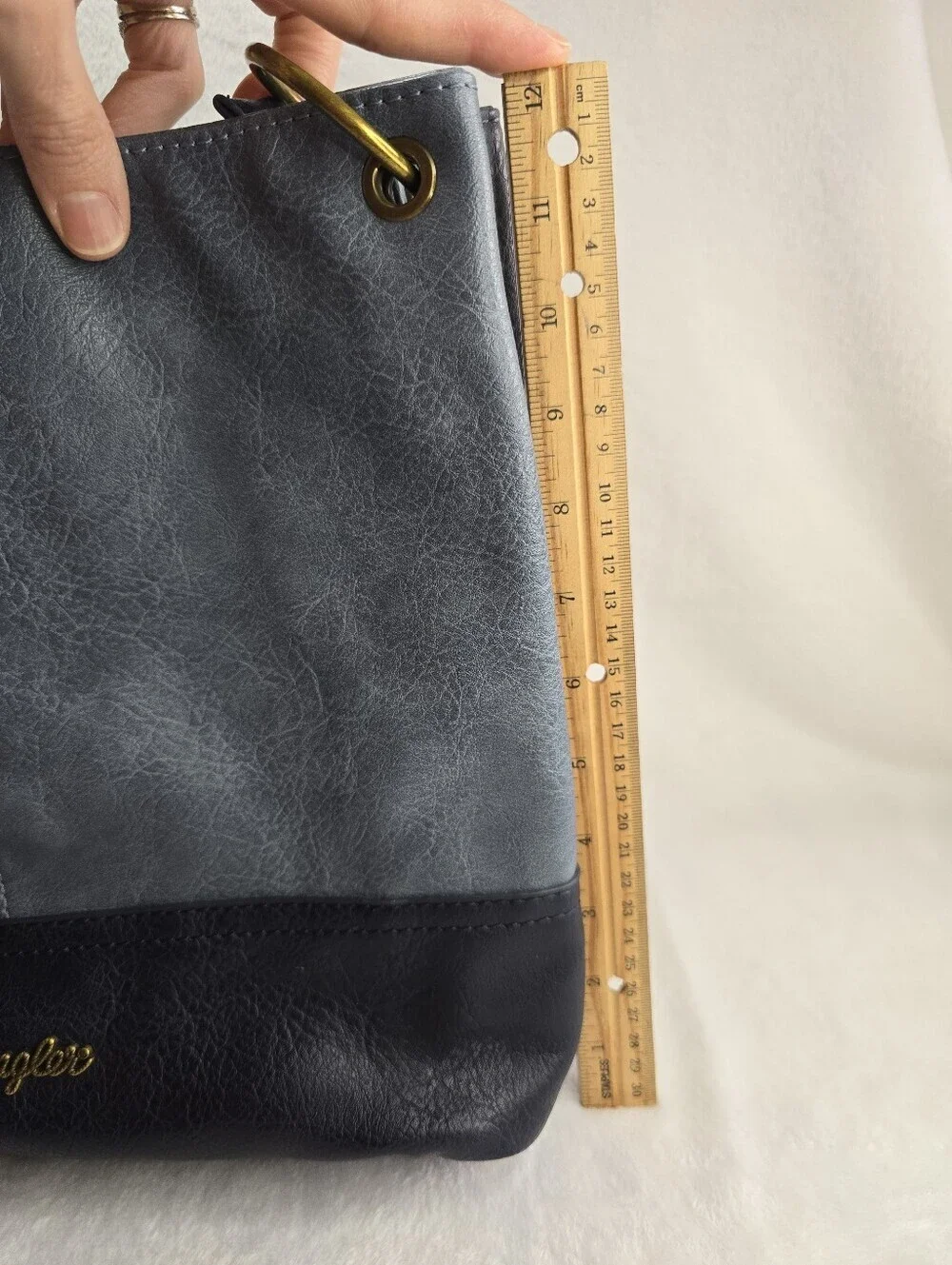 Wrangler Montana West Two Tone Hobo Bag Blue Denim And Navy